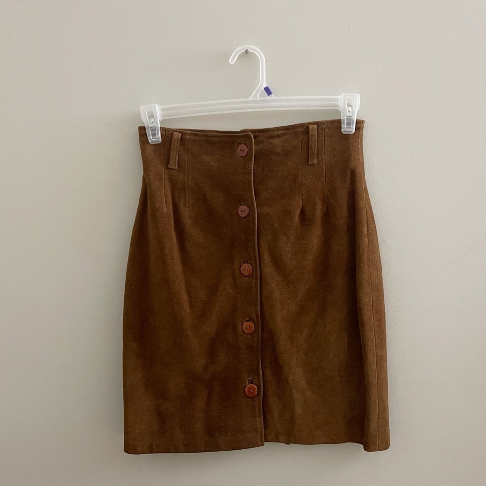 Vintage Suede Rebecca Thomas highwaist academia twee fall winter